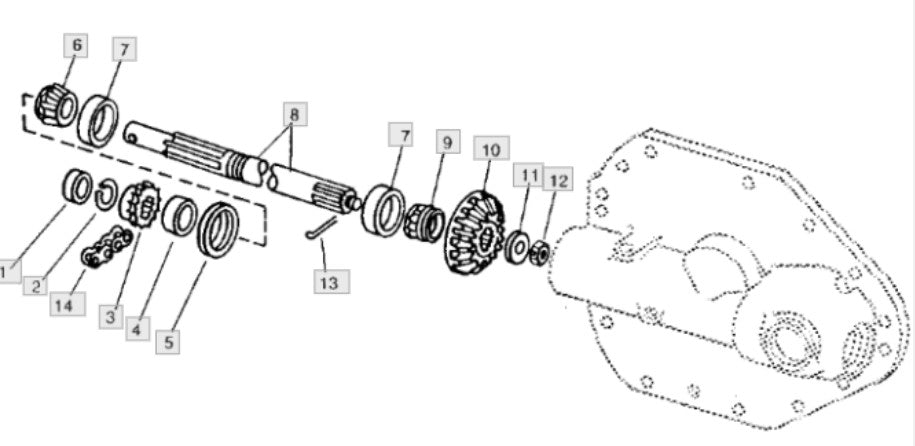 Feeder Drive Shaft for John Deere Model 336, 346