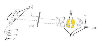Pitman Arm Front Bearing (2 Halves) for John Deere model 14T, 24T, 224T