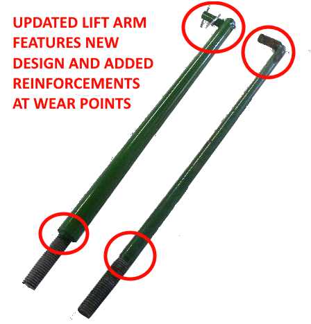 Updated Heavy-Duty Needle Lift Arm for John Deere Model 24T, 224T