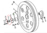 Flywheel Nut for John Deere model 336, 346, 327, 337, 347, 328, 338, 348